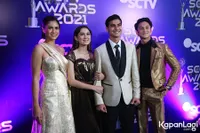 17 Potret Gaya Glamor Selebriti di Red Carpet 'SCTV Awards 2021, Ada Antonio Blanco Jr Tampil Bak Prince Charming - Celine Evangelista Pamer Kaki Jenjang!