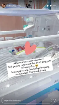 7 Momen Haru Saat Audi Marissa Bertemu Sang Buah Hati yang Lahir Prematur, Sudah Boleh Dipeluk