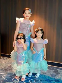 7 Potret Arsy Kompak Tampil Bak Princess bersama Ameena dan Azura, Cantik Menggemaskan 