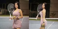 7 Potret Maria Vania Kenakan Outfit Mini Saat Bermain Tenis, Pesonanya Bikin Kaum Adam Meleleh