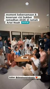 7 Potret Penyanyi Indonesia Bukber di Rumah Ariel NOAH, Sekalian Rayakan 1 Tahun VISI