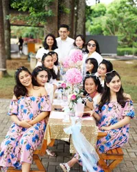 8 Foto Baby Shower Syahnaz Sadiqah, Penuh dengan Nuansa Pink dan Game Seru