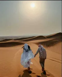8 Foto Liburan ala Caesar Hito dan Felicya Angelista di Arab Saudi - Jadi Princess Jasmine sama Aladdin nih!