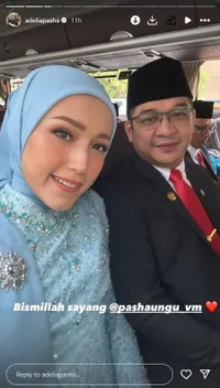 8 Potret Adelia Wilhelmina Dampingi Pasha Ungu yang Dilantik Jadi Anggota DPR, Kecup Bibir Jadi Sorotan