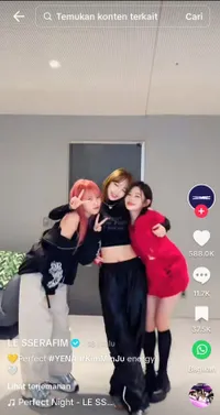8 Potret Manis Reuni IZ*ONE Choi Yena, Kim Minju, dan Chaewon LE SSERAFIM Dalam Dance Challenge 'Perfect Night'