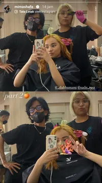 8 Potret Penampilan Baru Mima Shafa Putri Sulung Mona Ratuliu, Makin Keren dengan Rambut Kuning - Tato Temporer Tetap Jadi Andalan