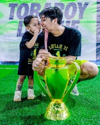 8 Potret Rizky Billar Raih Juara Mini Soccer, Nama Anak Levian Billar Disebut Bawa Hoki
