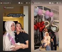 8 Potret Ulang Tahun Lesti Kejora ke-25, Dapat Kejutan di Tengah Malam