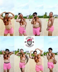 Ada Andhika Pratama-Dikta, Potret Geng Motor 'Bedain' Pakai Crop Top & Celana Pink di Pantai
