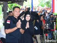Agus Yudhoyono & Annisa Pohan Kompak Serba Hitam Saat Nyoblos