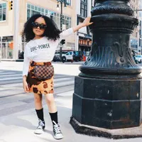 Aili Adalia Blogger Cilik Pembuat Replika Gaun MET Gala Cardi B