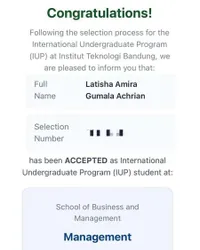 Anak Abdel Achrian Lolos ITB, Masuk Manajemen Kelas Internasional