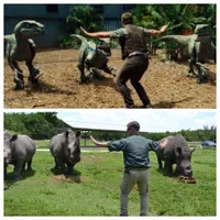 Asli Kocak! Petugas Kebun Binatang Bergaya Jinakkan Dinosaurus