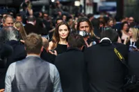 Angelina Jolie - Brad Pitt di Premiere WORLD WAR Z London