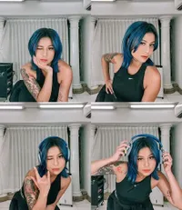 Berani Tampil Beda, Awkarin Kembali Ganti Warna Rambut Jadi Biru - Makin Cantik & Keren Banget!