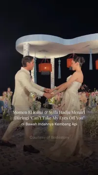 Ciuman Romantis El Rumi - Syifa Hadju di Resepsi Bali, Diiringi Kembang Api