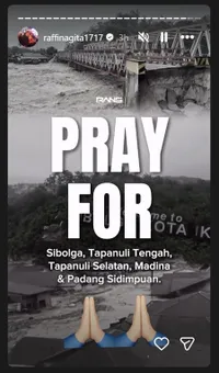 Banjir Sumatra Meluas, Deretan Artis Ramaikan Unggahan #PrayforSumatra dan Ajak Donasi