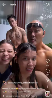 Deretan Potret Deddy Corbuzier dan Sabrina Chairunnisa di Kolam Renang, Netizen Salah Fokus ke 'Merah-Merah'