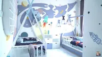 Dilengkapi Area Outbound, Ini 7 Potret Kamar Tidur Sajid dan Satir Anak Kartika Putri yang Bertema Luar Angkasa