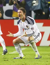 David Beckham Rayakan Kemenangan LA Galaxy