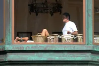 David Hasselhoff - Hayley Roberts di Restoran The Grove