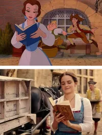 Foto Kemiripan Film 'BEAUTY AND THE BEAST' dan Versi Animasinya