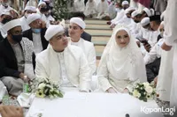 Foto Akad Nikah Ameer Adik Alvin Faiz dengan Nadzira Shafa, Cium Kening dan Tangan Setelah Sah Jadi Suami Istri