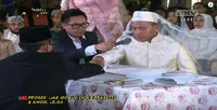 FOTO: Akad Nikah Vicky Prasetyo & Angel Lelga, Kocak Saat Sah