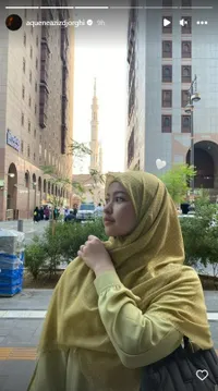 Foto Aquene Anak Sultan Djorghi dan Annisa Trihapsari Pakai Hijab Syar'i Saat Umrah, Tambah Cantik dengan Pipi Menggemaskan