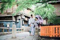 FOTO: Bulan Madu Cinta Junior - Putri Titian, Kompak Pakai Kimono
