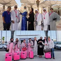 FOTO: Cantiknya Aura Kasih Dalam Balutan Hijab Saat Umrah