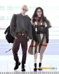 FOTO Fashionista Couple HyunA - E'Dawn Sebelum Berangkat ke Paris
