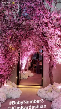 FOTO: Kim Kardashian Gelar Baby Shower Bertema Hutan Sakura