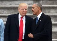 FOTO: Lirikan Tajam Michelle Obama di Pelantikan Trump Jadi Meme