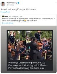 Foto Matsony Misturi Paspampres yang Viral di Pernikahan Kaesang Pangarep, Disebut Mirip Sehun EXO Hingga Rizky Billar