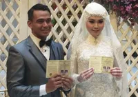FOTO: Pernikahan Zacky Zimah dan Lisa, Sederhana Tapi Manis