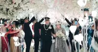 Foto Prosesi Pedang Pora di Resepsi Pernikahan Olivia Nathania Anak Nia Daniaty, Meriah Banget