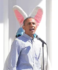 FOTO: Rayakan Paskah, Presiden Obama Selalu Ditemani Kelinci Ini