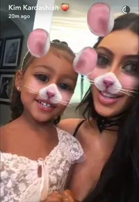 FOTO: Tikus-Babi, Lucunya North West Saat Pakai Filter Snapchat