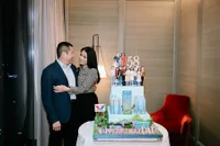 Foto Ulang Tahun Hary Tanoesoedibjo Dirayakan Sederhana Bareng Anak dan Menantu, Kue Tarnya Jadi Sorotan
