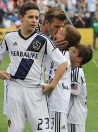 Foto David Beckham dan Keluarga di Pertandingan Terakhir LA Galaxy