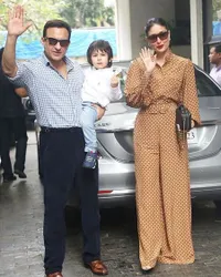 Gaya Formal Taimur Ali Khan Kala Ikut Kareena Kapoor Misa Natal, Saif Ali Khan Ikut Antar ke Gereja