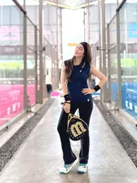 Gaya Momo Geisha Pagi-pagi sudah Main Padel, Jadi yang Nomor 1