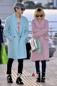 Imut - Trouble Maker Kembaran Coat di Bandara ke 2013 MAMA