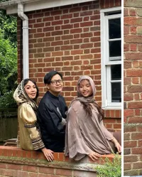 Jenguk Naja, 8 Potret Armand Maulana dan Dewi Gita Rayakan Lebaran di Inggris - Bahagia Bertiga