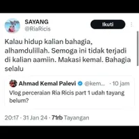 Kemal Palevi Klarifikasi Tentang Pertanyaan Kepada Ria Ricis Soal Vlog Perceraian, Tegaskan Bukan Bercanda