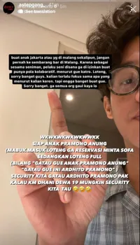Kronologi Ardhito Pramono Bikin Gaduh di Malang, Lempar Gelas ke DJ Klub - Akui Salah dan Minta Maaf