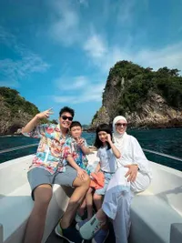 Liburan Perdana Tanpa ART, Potret Keluarga Visual Nycta Gina dan Rizky Kinos Tunjukkan Keindahan Lampung
