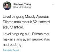 Maudy Ayunda Galau Harvard - Stanford, Ini Komentar Kocak Netizen