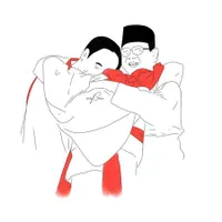 Meme Menggelitik Jokowi Digandeng Prabowo Hingga Momen Pelukan